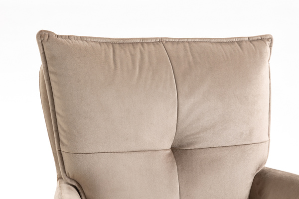 HR250CROSS Latte modern velúr szék krómozott lábbal