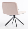 HR150 CSILLAGLÁB Púder Rózsaszín Modern Velúr Szék Fekete lábbal