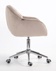 HR2055K Latte Modern Velúr Szék Krómozott lábbal