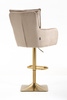 HR250KW Latte modern velúr szék arany lábbal