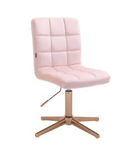 HR7009CROSS Púderrózsaszín modern velúr szék arany lábbal