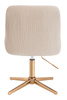 HR920CROSS Krémszínű Modern Velúr Szék Arany lábbal