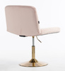 HR150N Púder Rózsaszín Modern Velúr Szék Arany lábbal