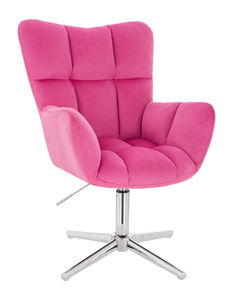HR650CROSS Málna modern velúr szék krómozott lábbal