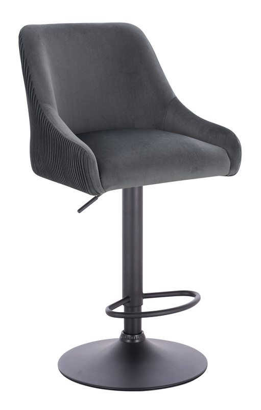 HR920W Grafit Modern Velúr Szék Fekete lábbal