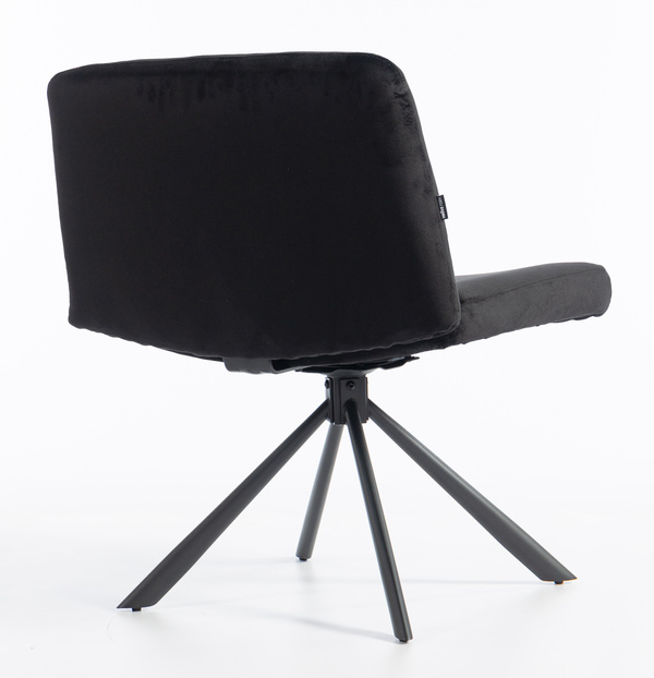 HR150 CSILLAGLÁB Fekete Modern Velúr Szék Fekete lábbal