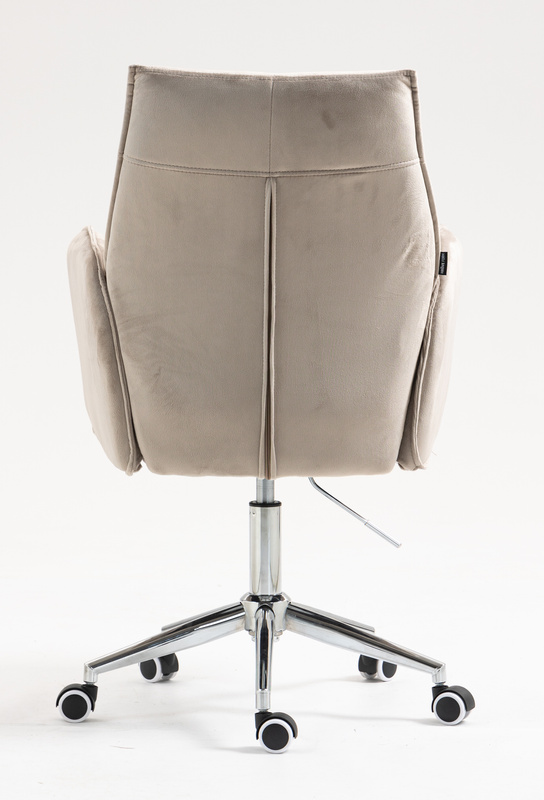HR280K Latte Modern Velúr Szék Krómozott lábbal
