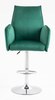 HR280W Sötétzöld Modern Velúr Szék Krómozott lábbal