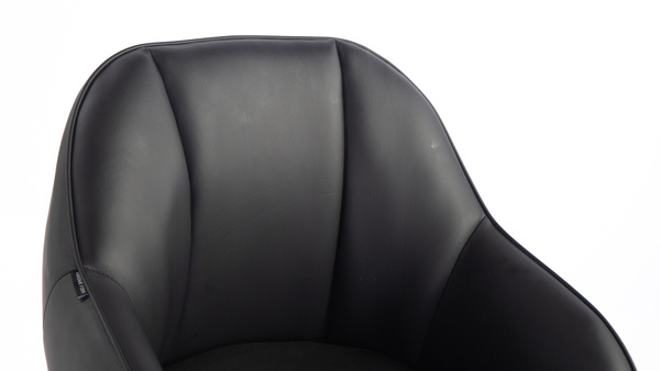 HR2055 CSILLAGLÁB Fekete Modern Műbőr Szék Aany lábbal