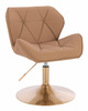HR111N Karamell Műbőr Premium Soft szék arany lábbal