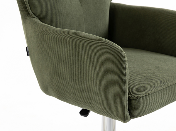 HR250W Catifea Reiată Premium Culoare Verde Salvie Krómozott Lábbal