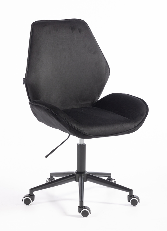 HR350K Fekete modern velúr szék fekete lábbal