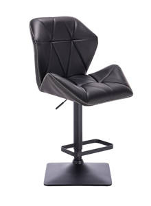 HR212KW ZIC-ZAC Fekete modern műbőr szék fekete lábbal