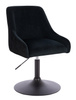 HR920N Fekete Modern Velúr Szék Fekete lábbal