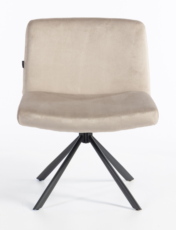 HR150 CSILLAGLÁB Latte Modern Velúr Szék Fekete lábbal