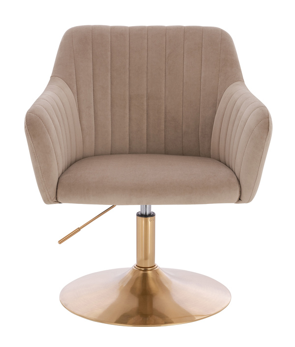 HR190N Latte Modern Velúr Szék Arany lábbal