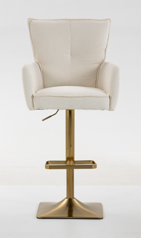 HR250KW Krémszínű Bárány Szék Arany Lábbal