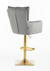 HR250KW Grafit modern velúr szék arany lábbal
