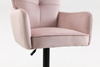 HR250W Púder Rózsaszín modern velúr szék fekete lábbal