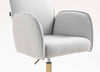 HR280N Szürke modern boucle szék arany lábbal