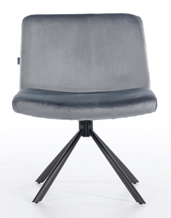HR150 CSILLAGLÁB Grafit Modern Velúr Szék Fekete lábbal