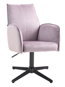 HR280CROSS Halványlila Modern Velúr Szék Fekete lábbal