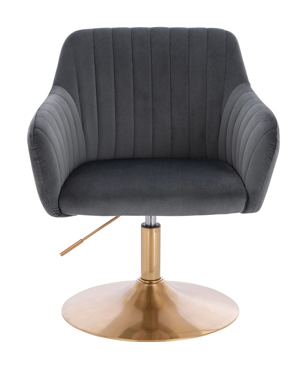 HR190N Grafit Modern Velúr Szék Arany lábbal