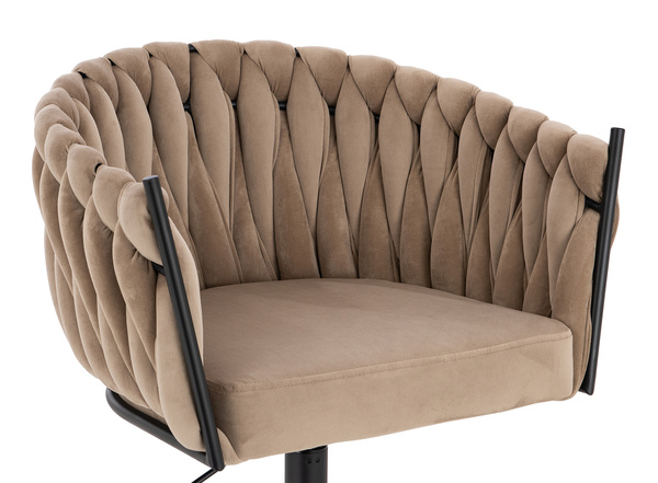 HR750N Latte Modern Velúr Szék Fekete lábbal