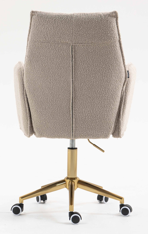HR280K Latte modern boucle szék arany lábbal