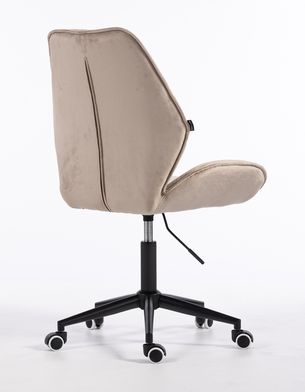 HR350K Latte modern velúr szék fekete lábbal