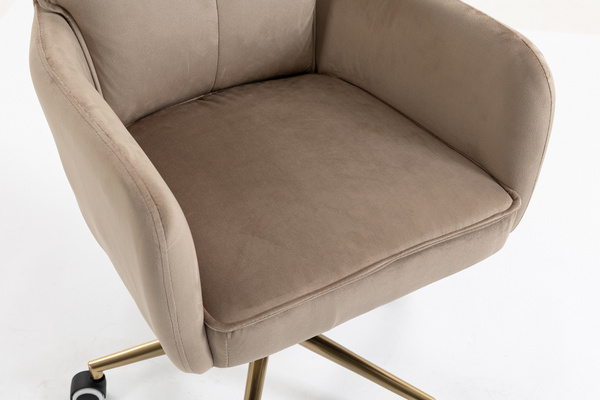 HR250K Latte modern velúr szék arany lábbal