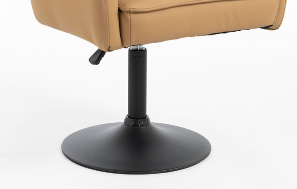 HR250N Karamell Színű Prémium Soft Műbőr Szék Fekete Lábbal
