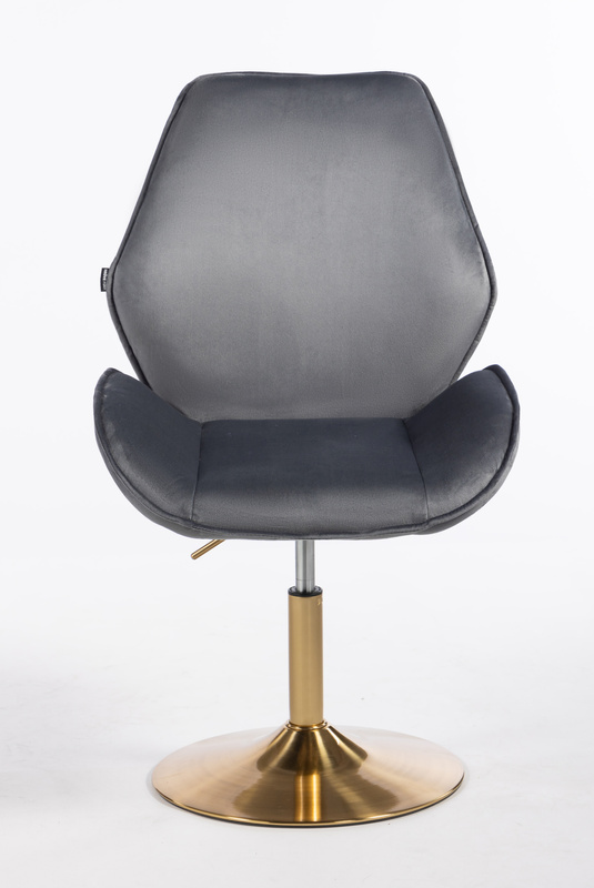 HR350N Grafit modern velúr szék arany lábbal