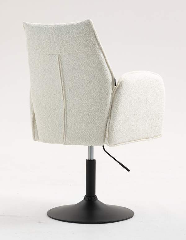 HR280N Krémszínű modern boucle szék fekete lábbal