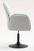 HR280N Szürke modern boucle szék fekete lábbal