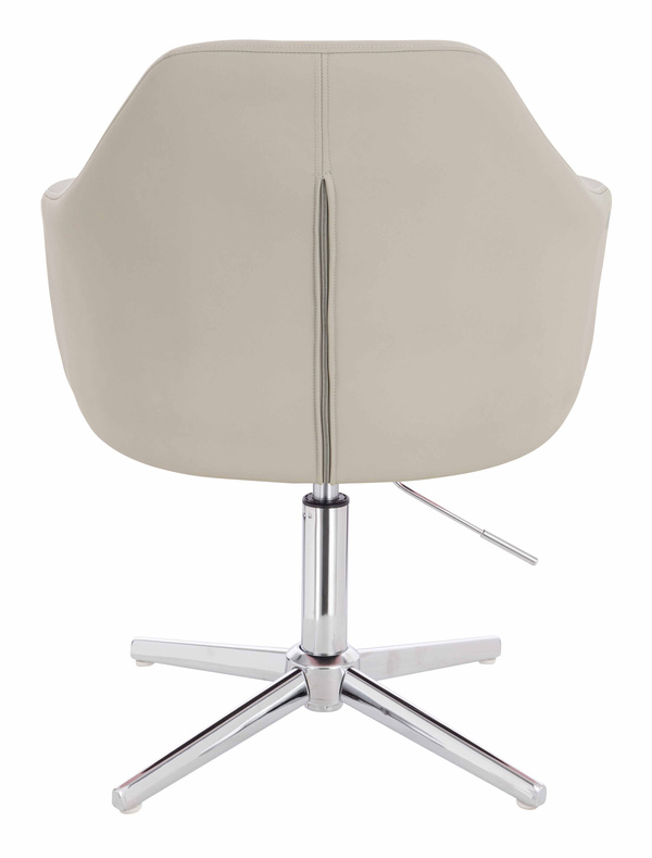 HR831CROSS Ecru Műbőr Premium Soft szék Krómozott lábbal