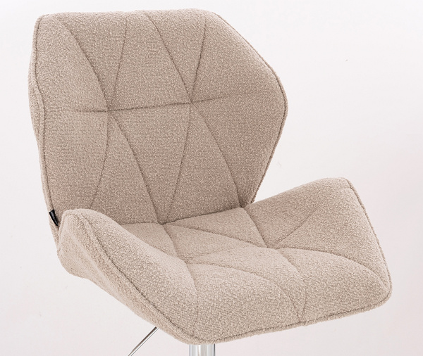 HR212N Latte modern boucle szék fekete lábbal
