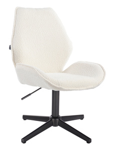 HR350CROSS Krémszínű modern boucle szék fekete lábbal