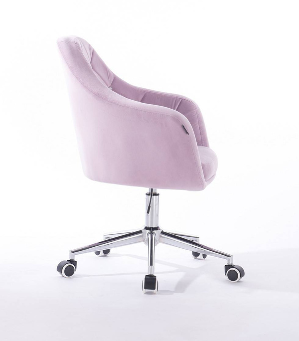 HR830K Halványlila Modern Velúr Szék Krómozott lábbal