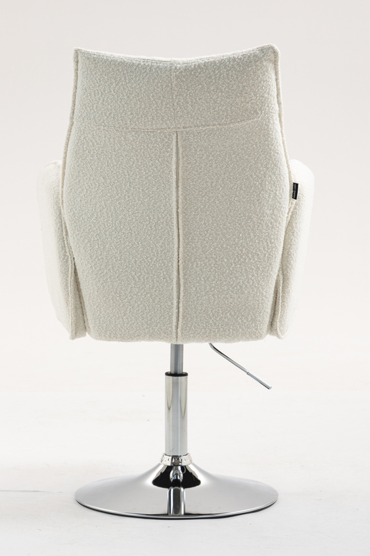HR280N Krémszínű modern boucle szék krómozott lábbal