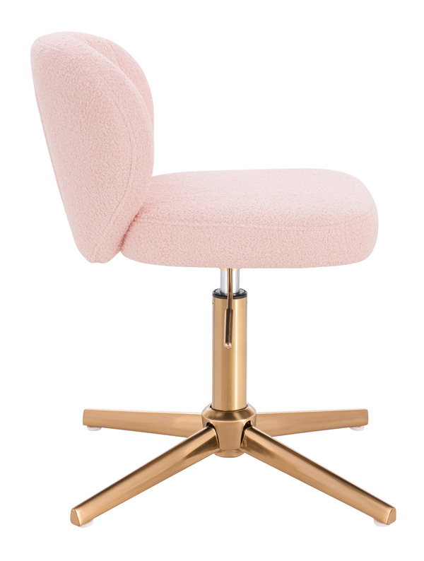 HR193CROSS Púder Rózsaszín modern boucle  szék arany lábbal