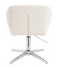 HR111CROSS Krémszínű modern boucle  szék krómozott lábbal