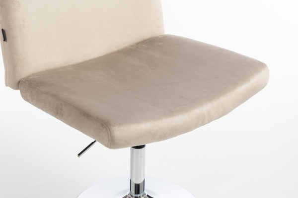 HR150N Latte Modern Velúr Szék Krómozott lábbal