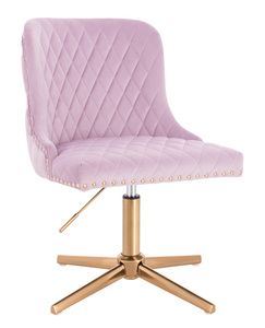 HR940CROSS Halványlila Modern Velúr Szék Arany lábbal