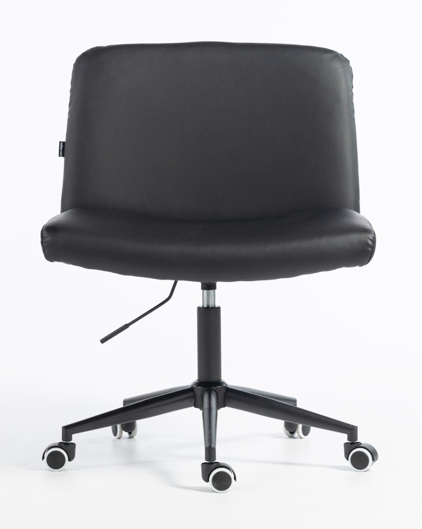 HR150K Fekete Modern Műbőr Szék Fekete lábbal