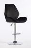 HR350W Fekete modern velúr szék krómozott lábbal