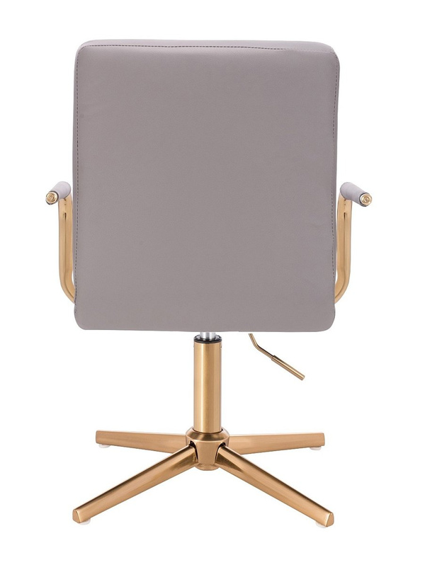 HC1015PCROSS Szürke modern műbőr szék arany lábbal