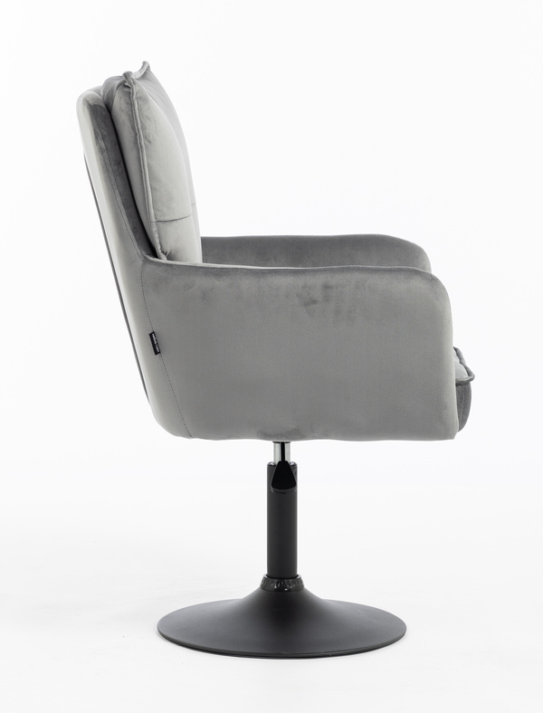 HR250N Grafit modern velúr szék fekete lábbal