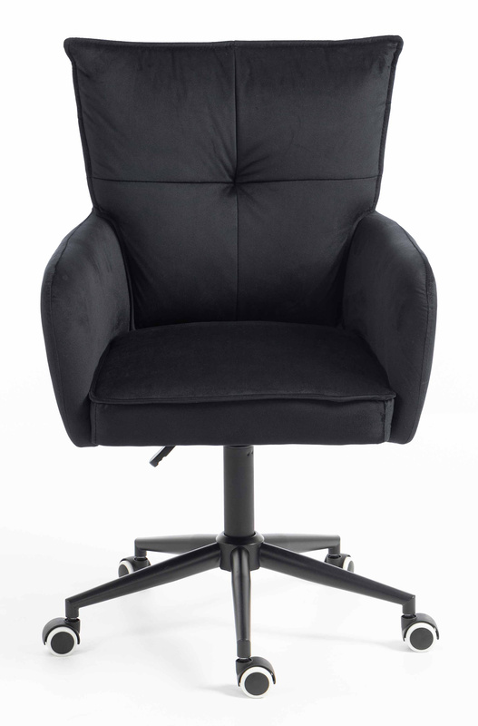 HR250K Fekete modern velúr szék fekete lábbal