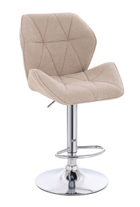 HR212W Latte modern boucle szék krómozott lábbal